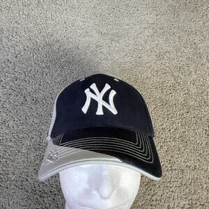 New York Yankees Hat Cap Strap Back Mens One Size Blue MLB Baseball 47 TWINS